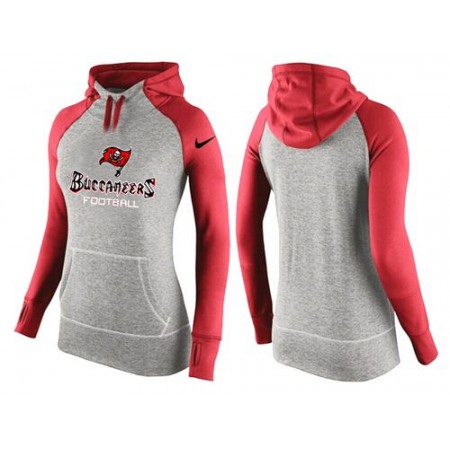 Women's Tampa Bay Buccaneers Performance Hoodie Grey & Red_1